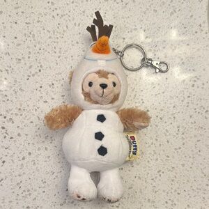 Disney Duffy Bear dressed as Olaf Keychain